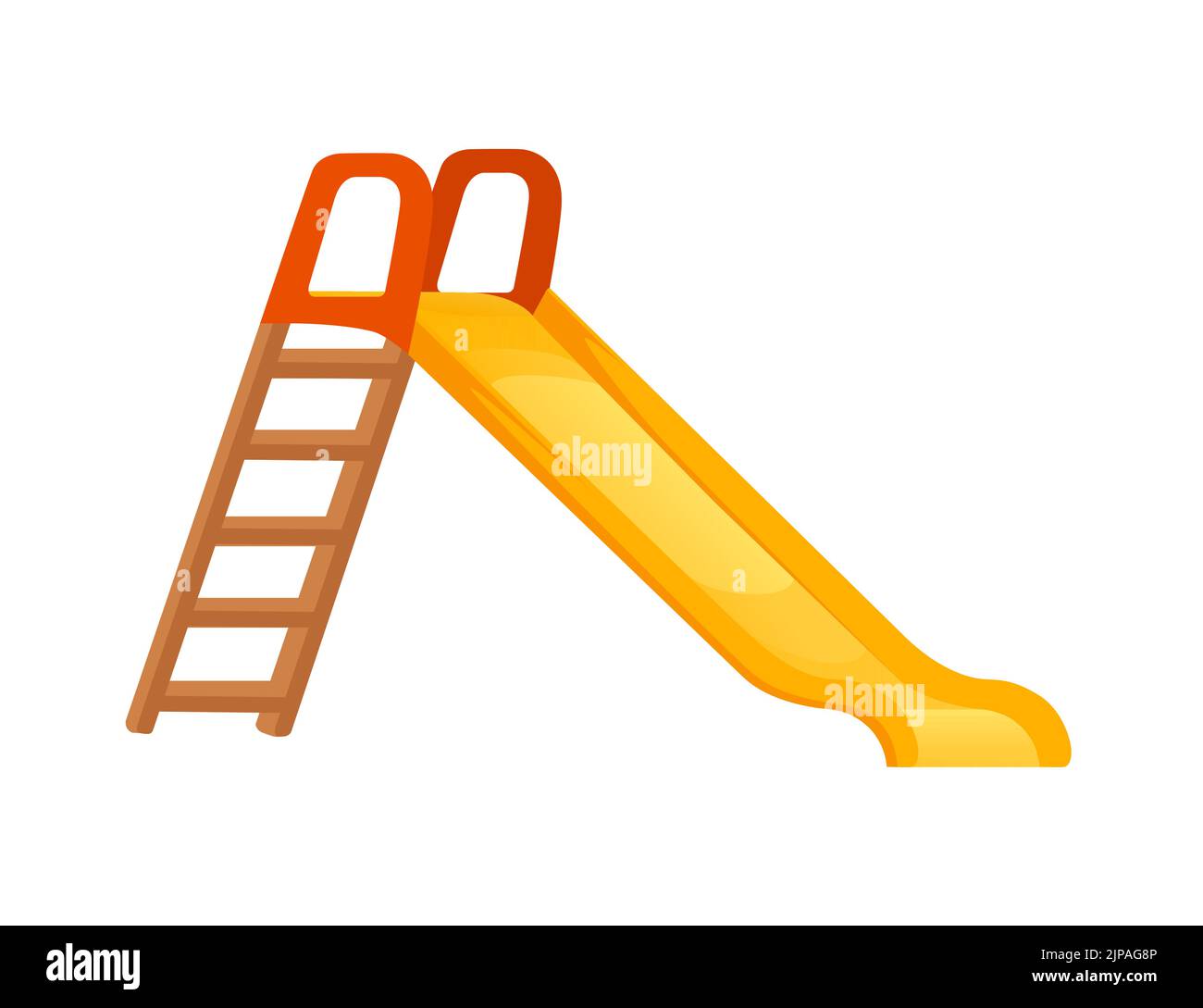 Slide playground vector icon. Kids park area play equipment for fun and summer game isolated on white background Stock Vector