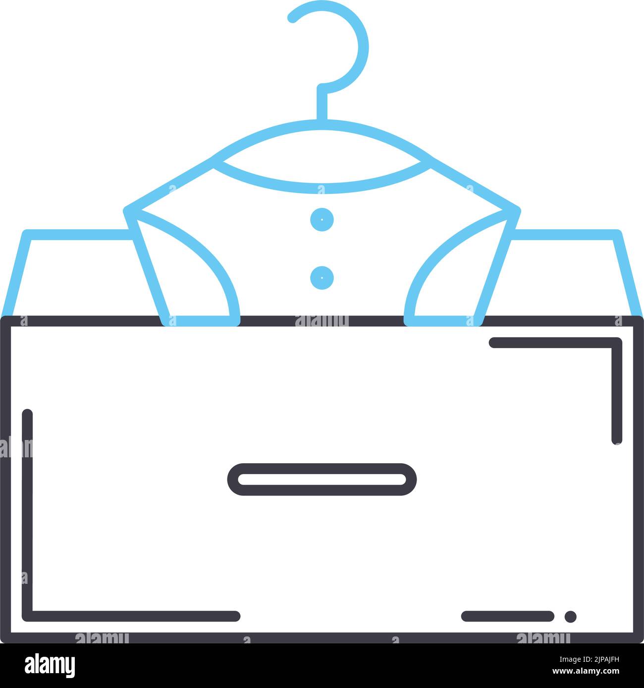 unpacking baggage line icon, outline symbol, vector illustration, concept sign Stock Vector