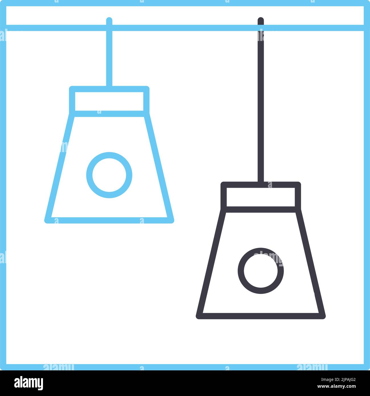 lights line icon, outline symbol, vector illustration, concept sign