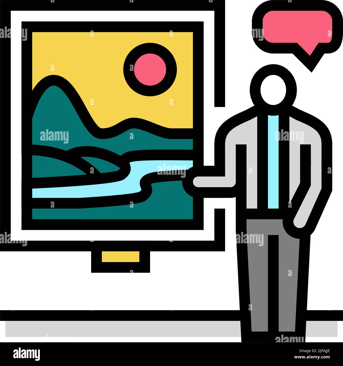 art consulting interior design color icon vector illustration Stock ...