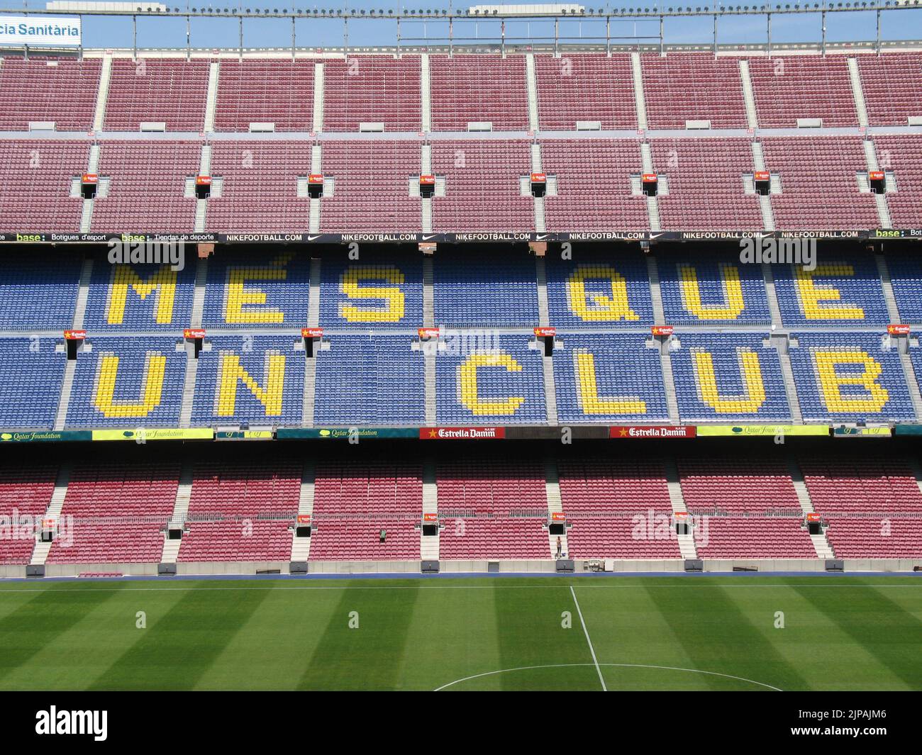 Barcelona Nou Camp Stadium, Mes que un club Stock Photo