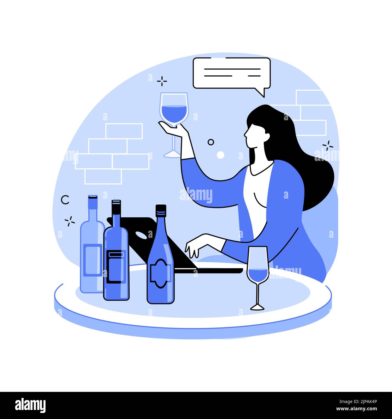 Wine tasting class isolated cartoon vector illustrations Stock Vector Image & Art Alamy