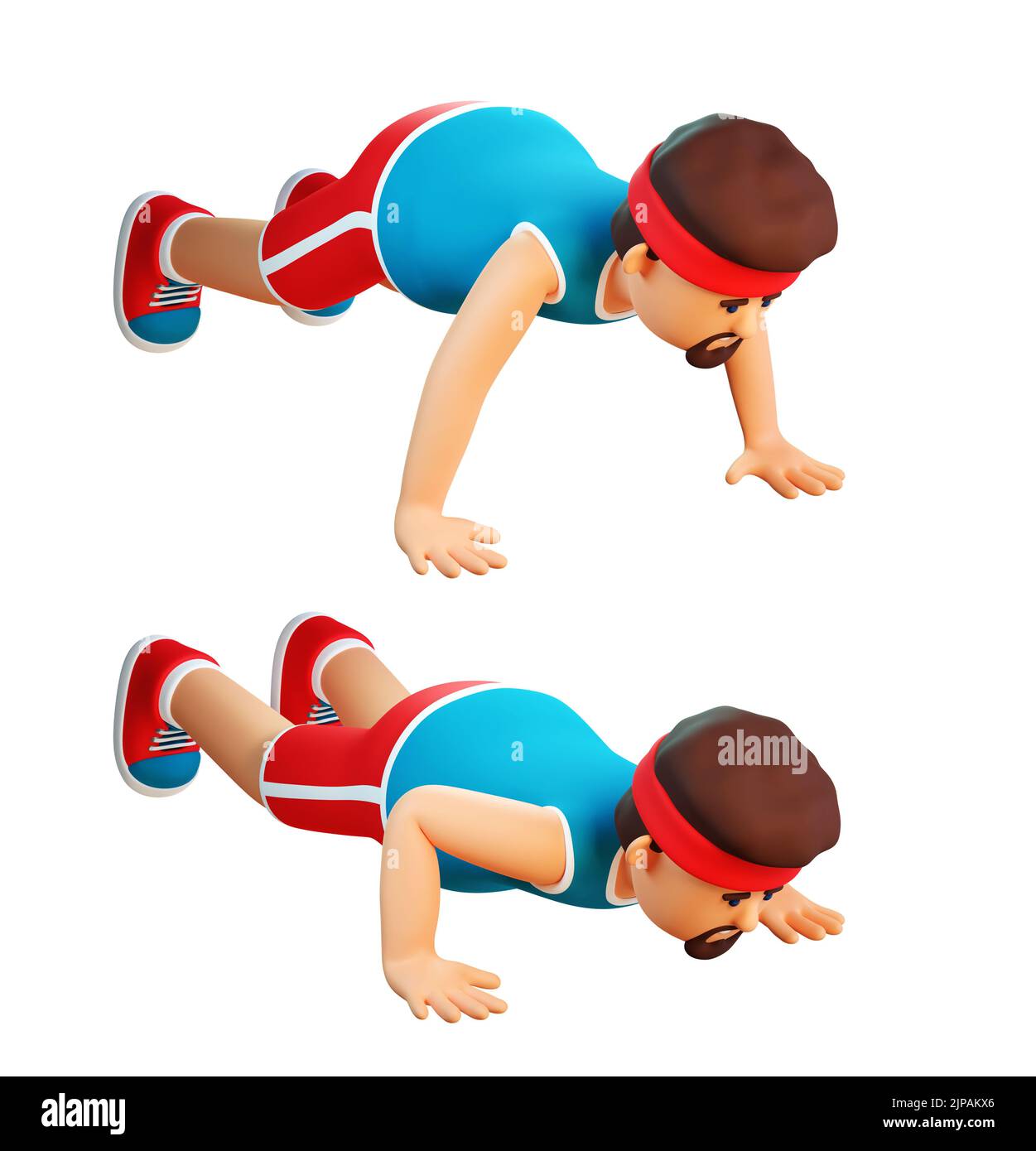 3d man doing push ups from the floor Stock Photo Alamy