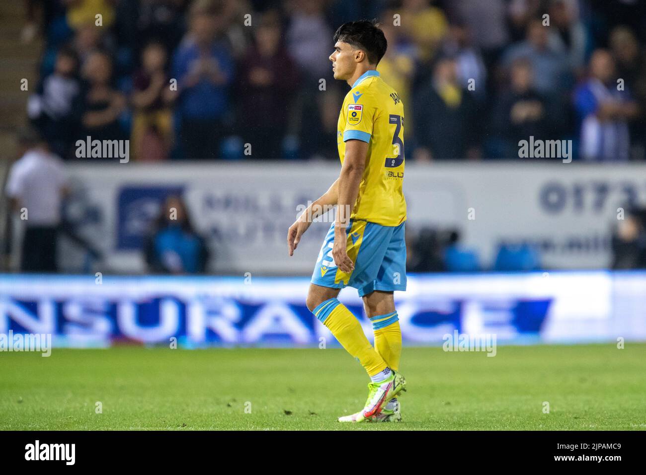 Reece James #33 of Sheffield Wednesday walks off the field after receiving a red card in the first half Stock Photo
