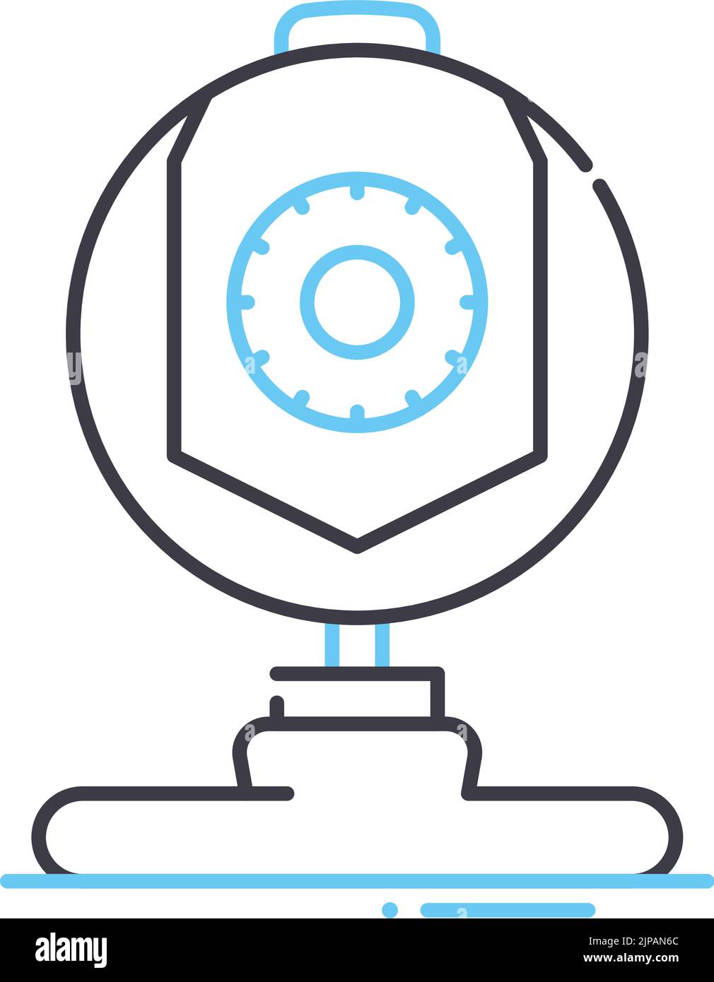 web cam line icon, outline symbol, vector illustration, concept sign