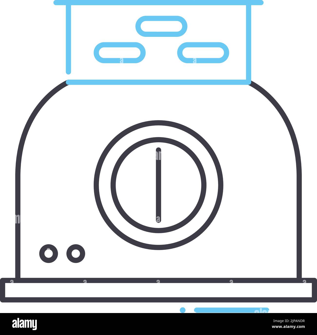 kitchen food processor line icon, outline symbol, vector illustration