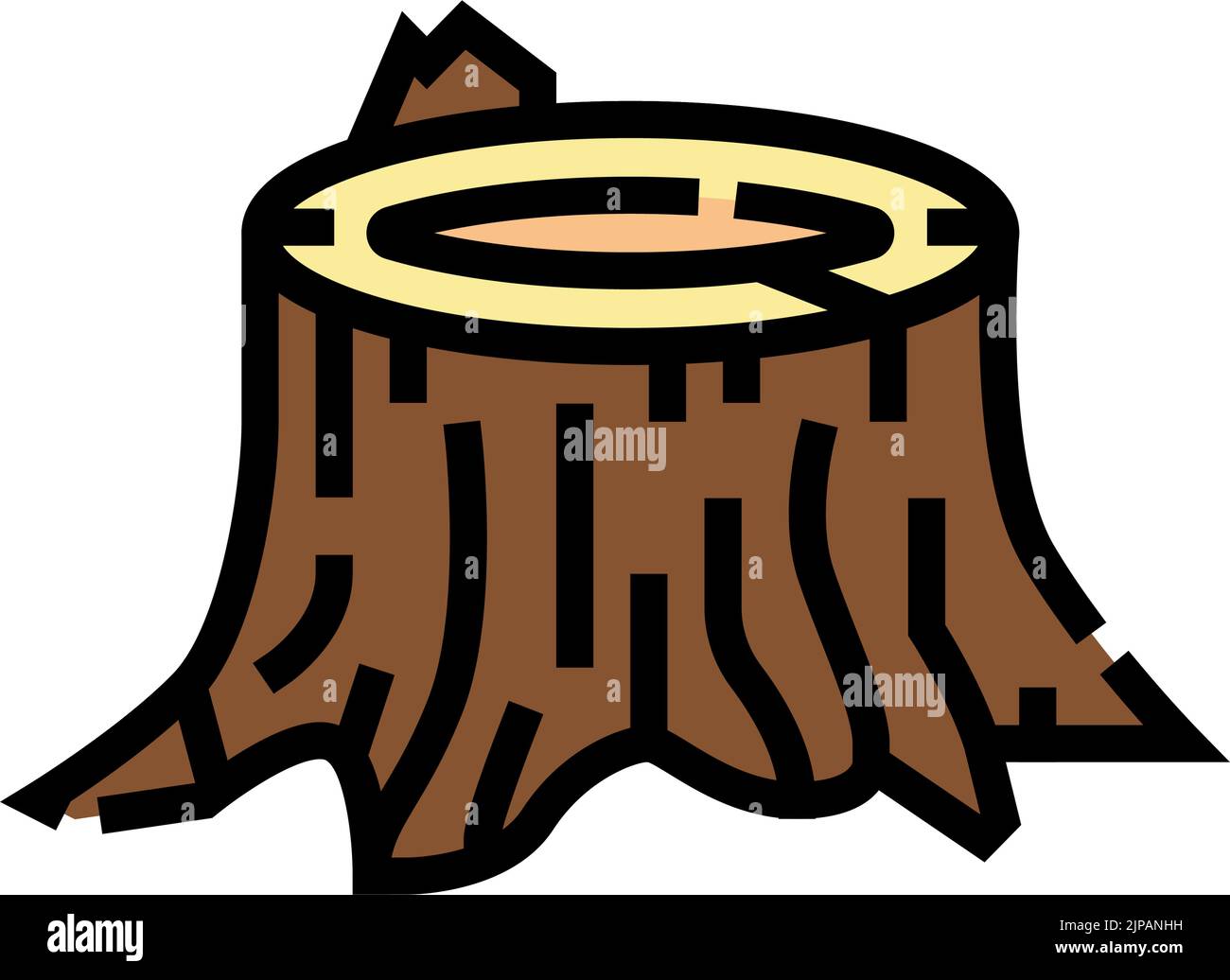 stump wood timber color icon vector illustration Stock Vector Image ...