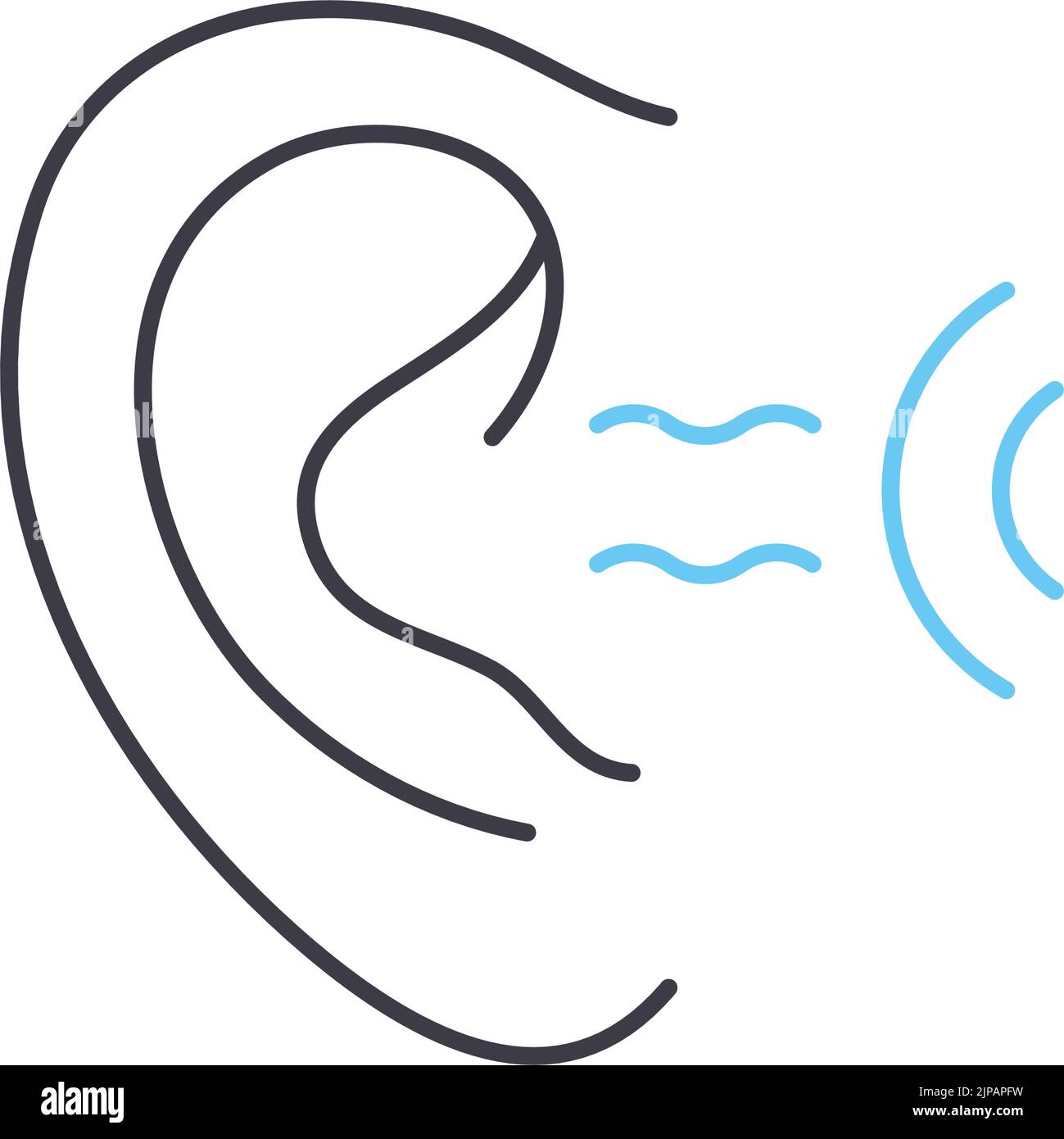 listen to others line icon, outline symbol, vector illustration