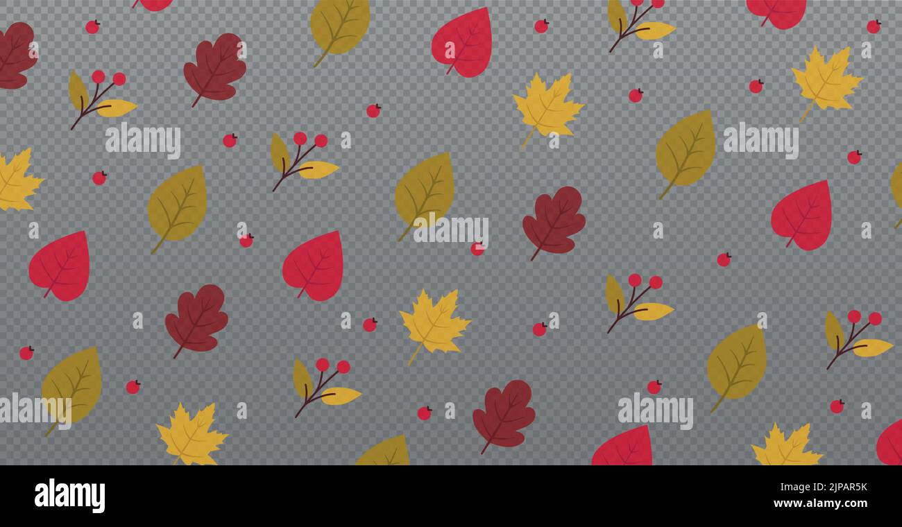 Simple Panormic Pattern Autumn panoramic pattern, web template transparent background - Vector ...