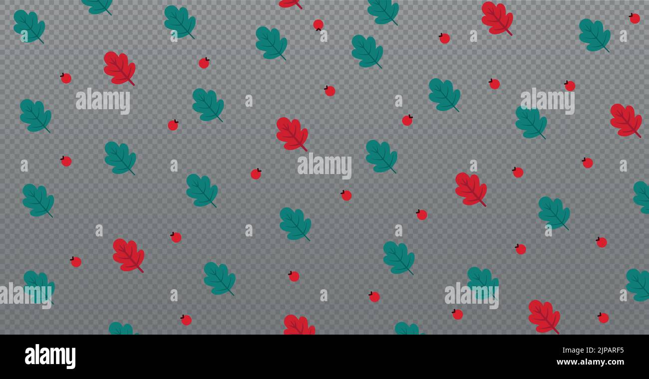 Simple Panormic Pattern Autumn panoramic pattern, web template transparent background - Vector ...