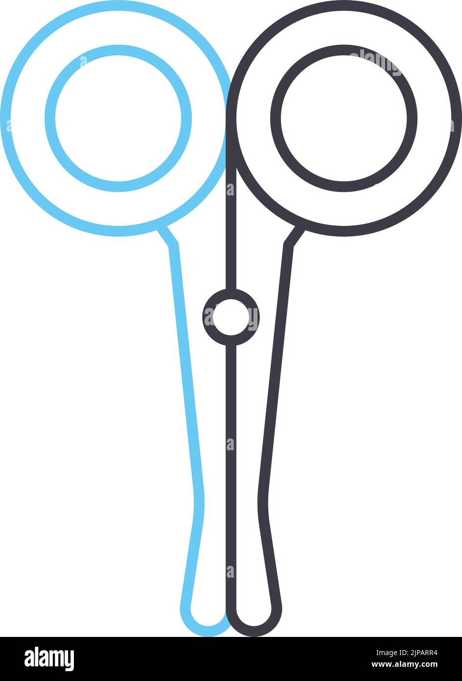 scissors line icon, outline symbol, vector illustration, concept sign Stock Vector