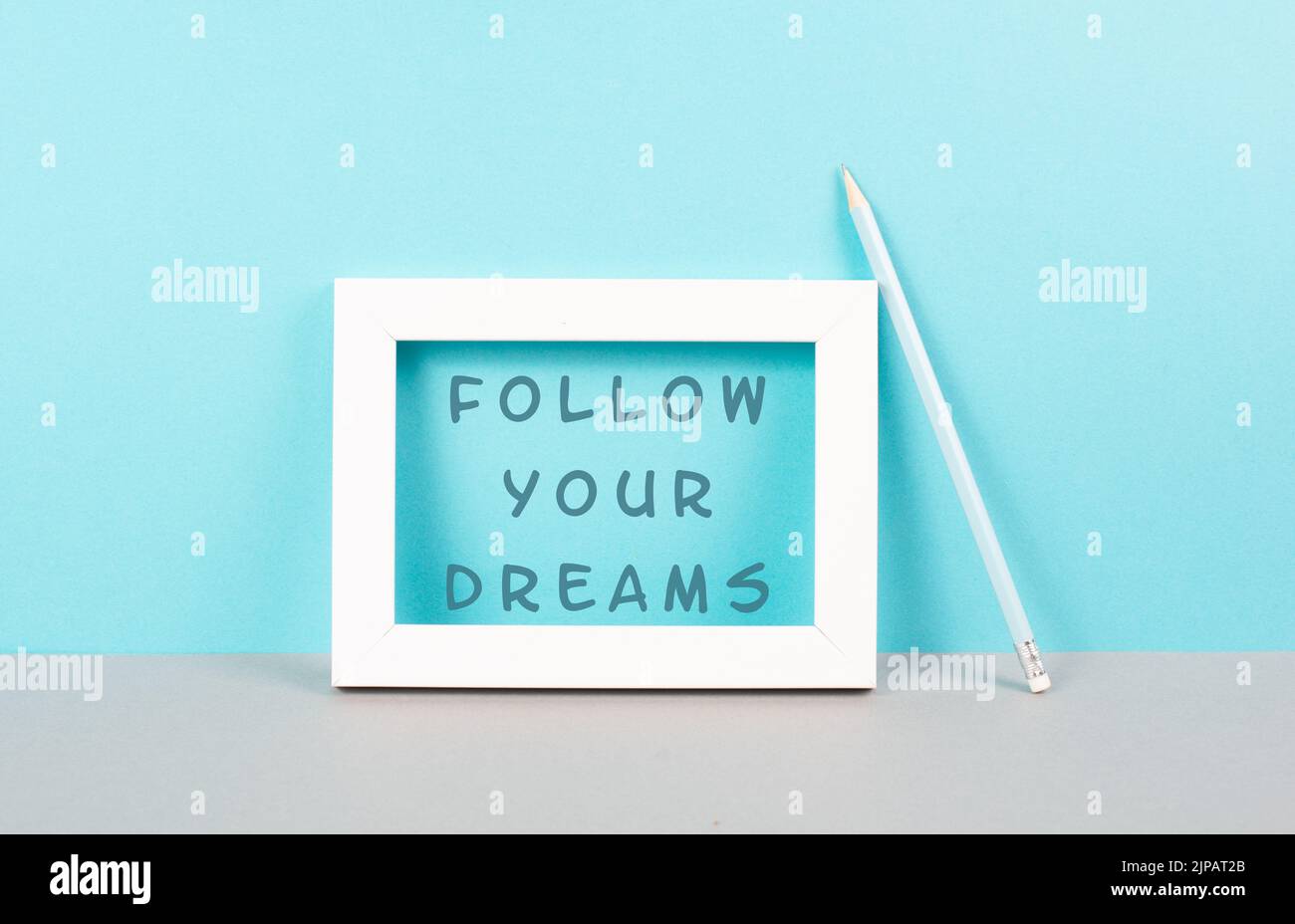 The phrase follow your dreams is standing in the frame, choaching