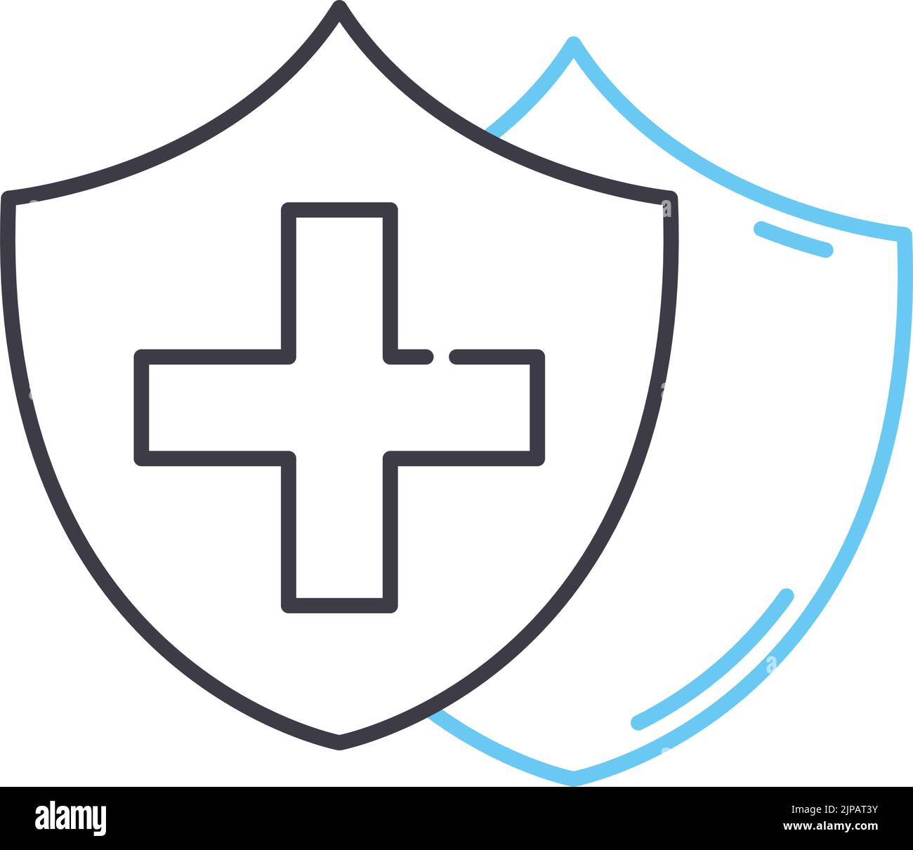 safety line icon, outline symbol, vector illustration, concept sign Stock Vector