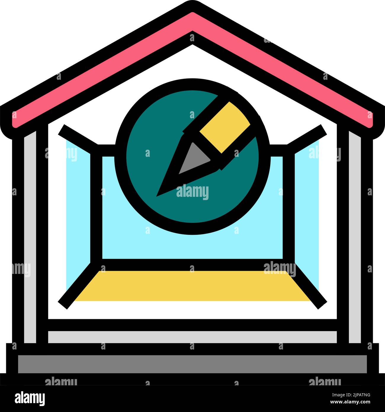 interior design room home color icon vector illustration Stock Vector ...