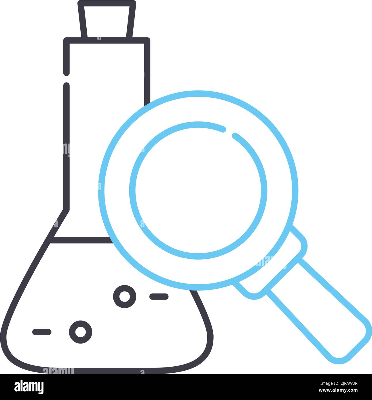 research lab line icon, outline symbol, vector illustration, concept