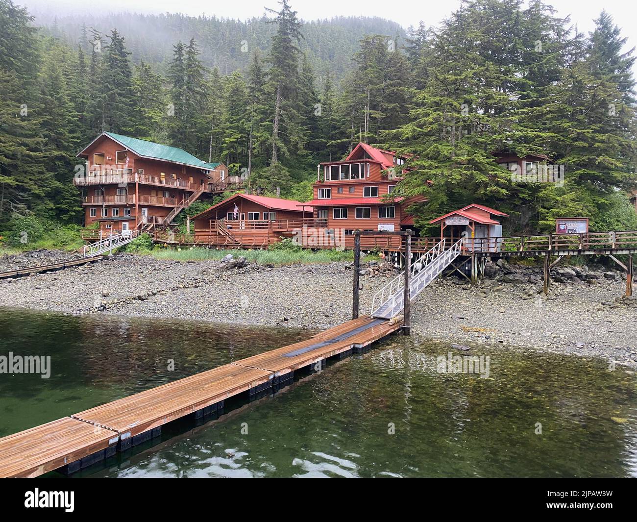 Elfin Cove, Alaska, USA. 1st Aug, 2022. The picturesque resort and fishing village of Elfin Cove