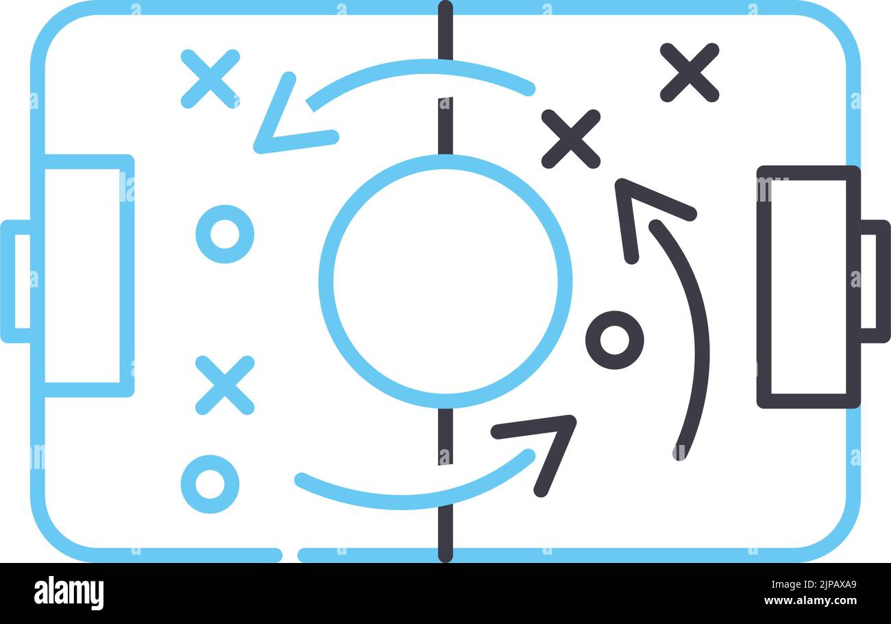 strategy line icon, outline symbol, vector illustration, concept sign ...