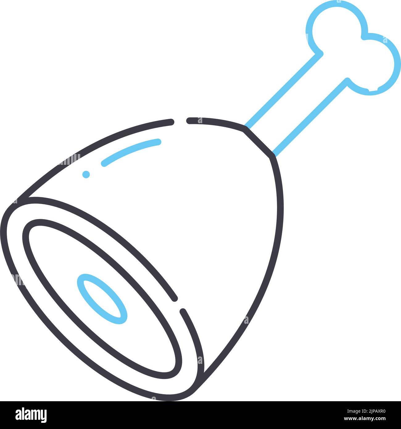 ham line icon, outline symbol, vector illustration, concept sign Stock