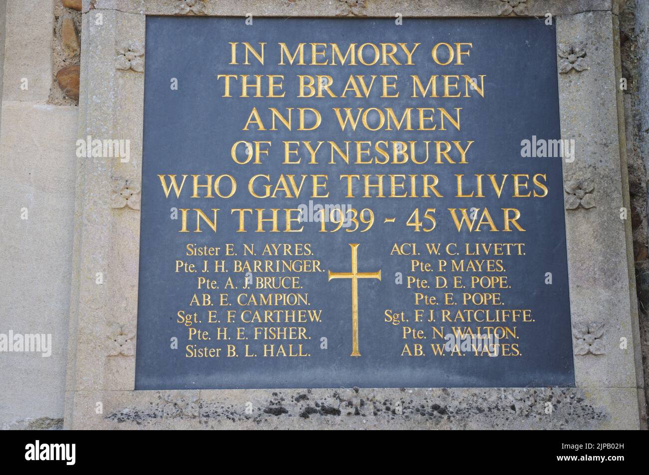 War Memorial, Eynesbury, Cambridgeshire Stock Photo