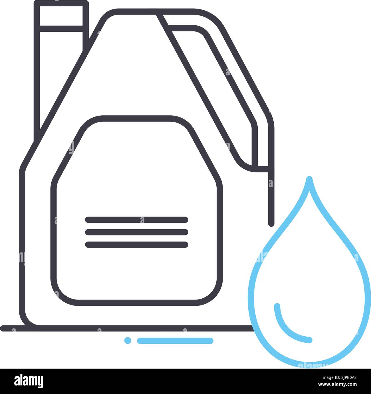 motor oil line icon, outline symbol, vector illustration, concept sign