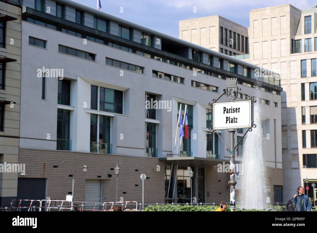 Französische Botschaft am Pariser Platz, Deutschland, Berlin Stock Photo