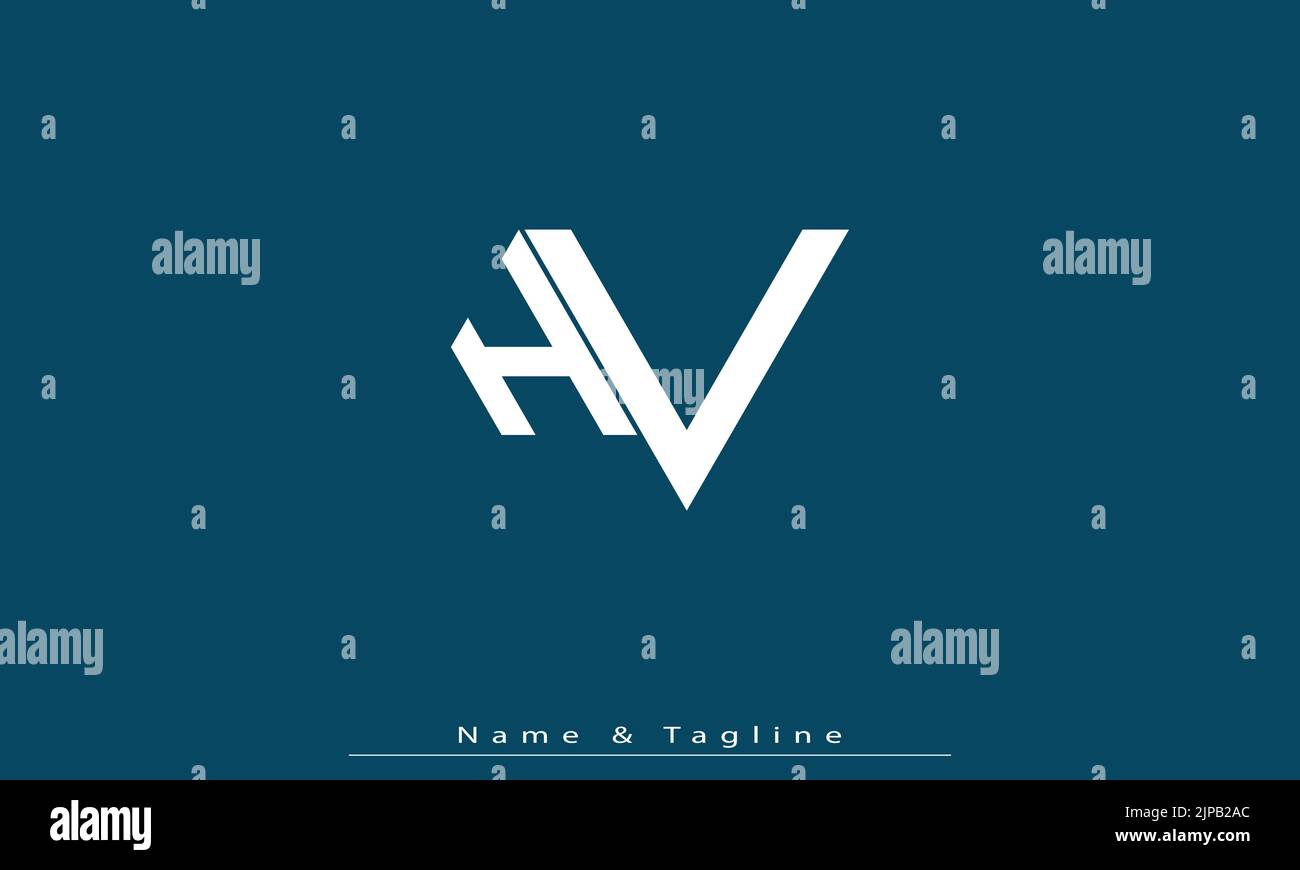 Alphabet letters Initials Monogram logo HV , VH Stock Vector