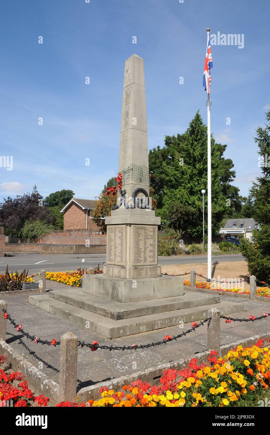 War Memorial, Eaton Socon, Cambridgeshire Stock Photo