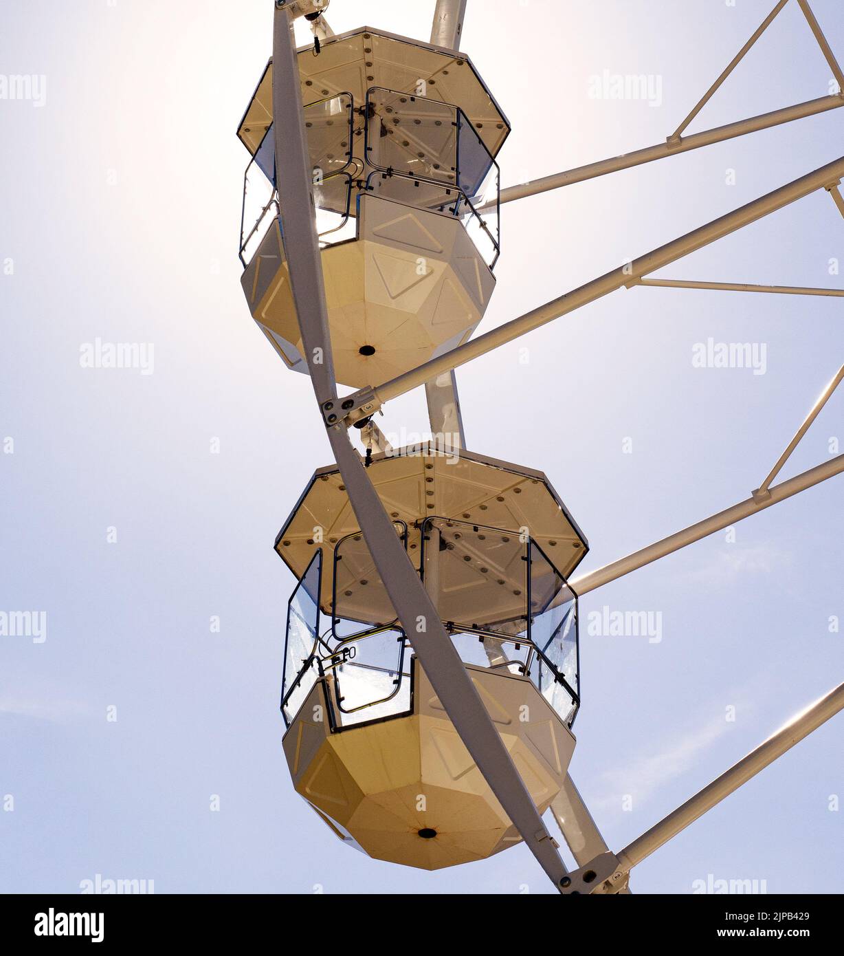 Somerset House, Summer 2022; a celebratory exhibition, The Bright Land, created by Gareth Pugh and Carson McCall. The Ferris Wheel. Stock Photo