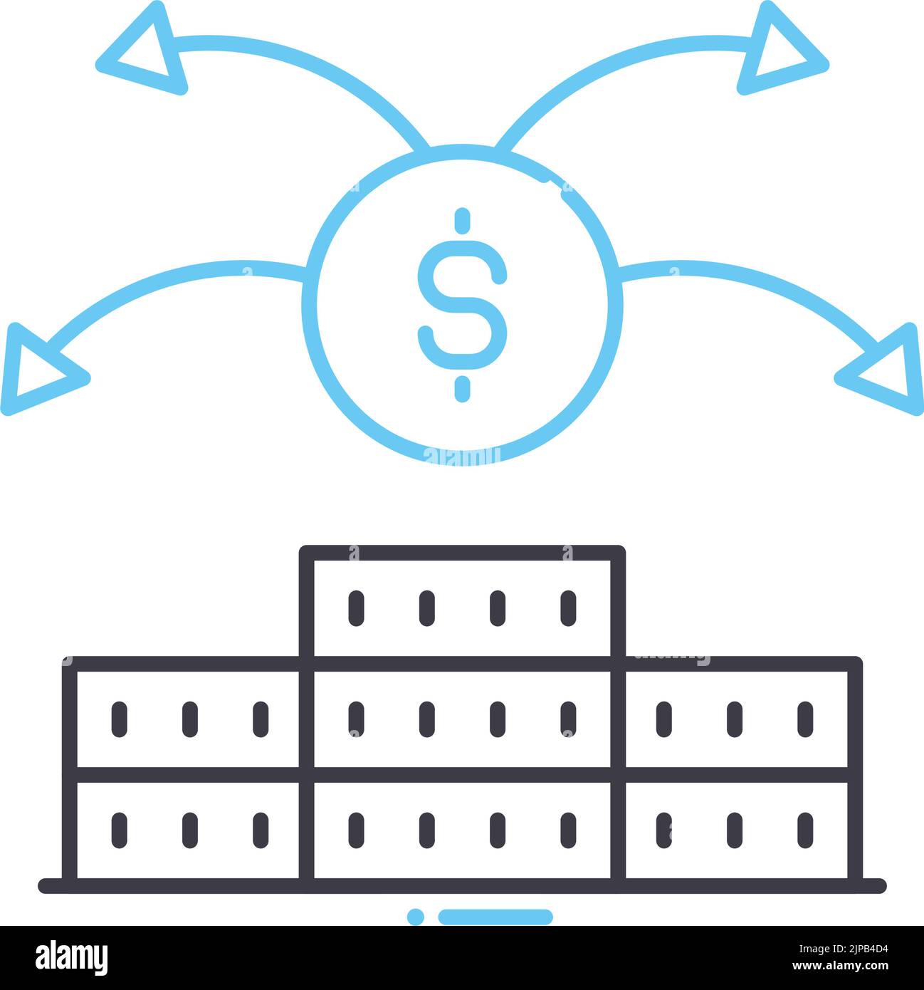 salary line icon, outline symbol, vector illustration, concept sign