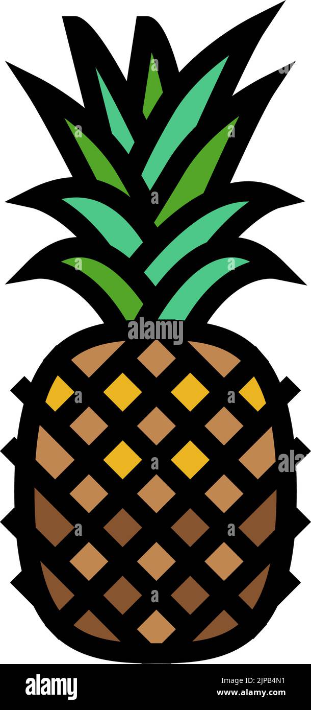 pineapple one whole color icon vector illustration Stock Vector Image ...