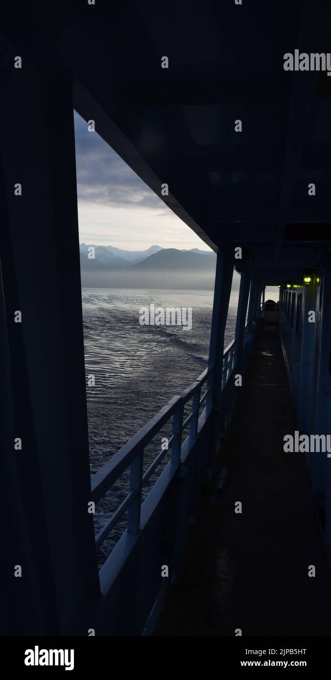 Chatham Bay, Alaska, USA. 4th Aug, 2022. The Uncruise line Wilderness Discoverer cruise ship is shown in the waters near Chatham Bay, Alaska, Thursday August 4, 2022. (Credit Image: © Mark Hertzberg/ZUMA Press Wire) Stock Photo