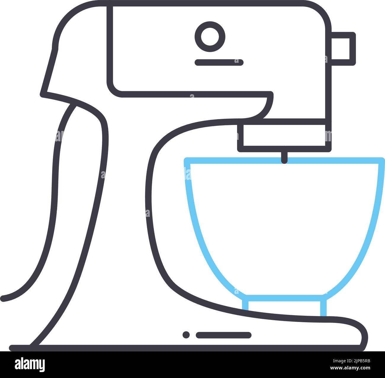 mixer line icon, outline symbol, vector illustration, concept sign ...