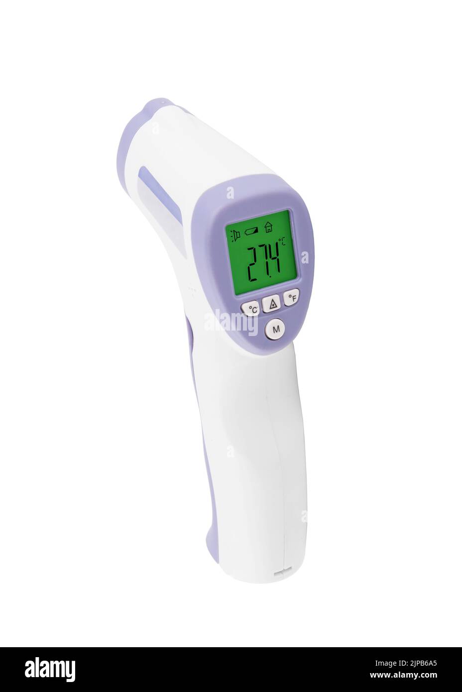 Electronic thermometer isolated on white background Stock Photo