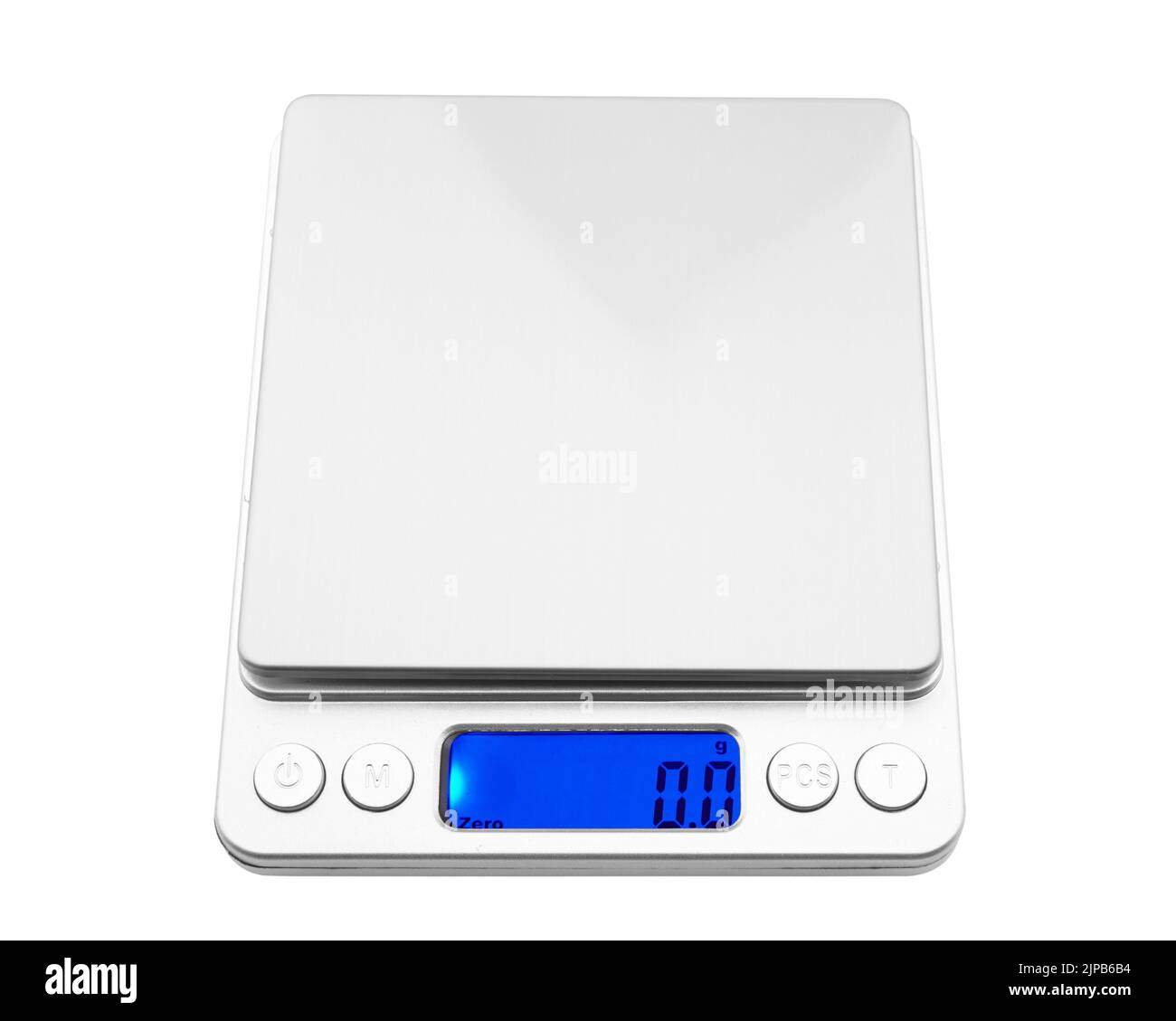 Portable electronic scale isolated on a white background Stock Photo