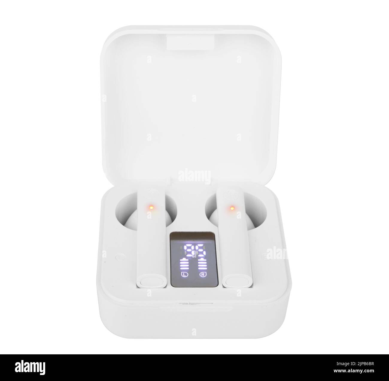 Wireless headphones isolated on a white background Stock Photo - Alamy