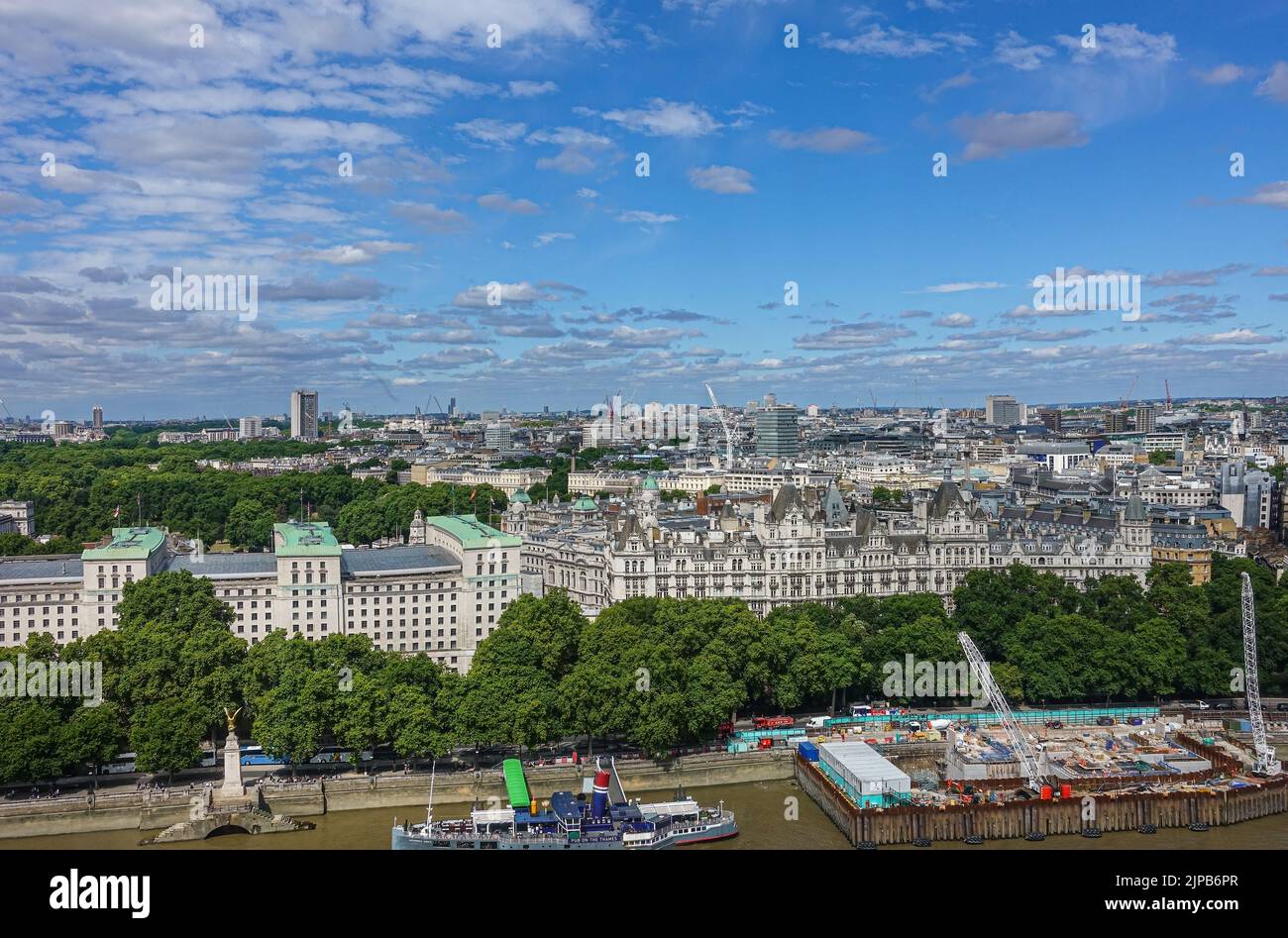 Aerial whitehall london eye hi-res stock photography and images - Alamy