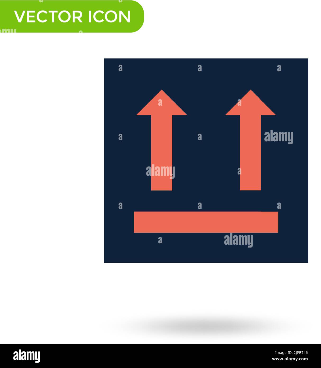 arrow side up logistic icon. minimal and creative icon isolated on ...