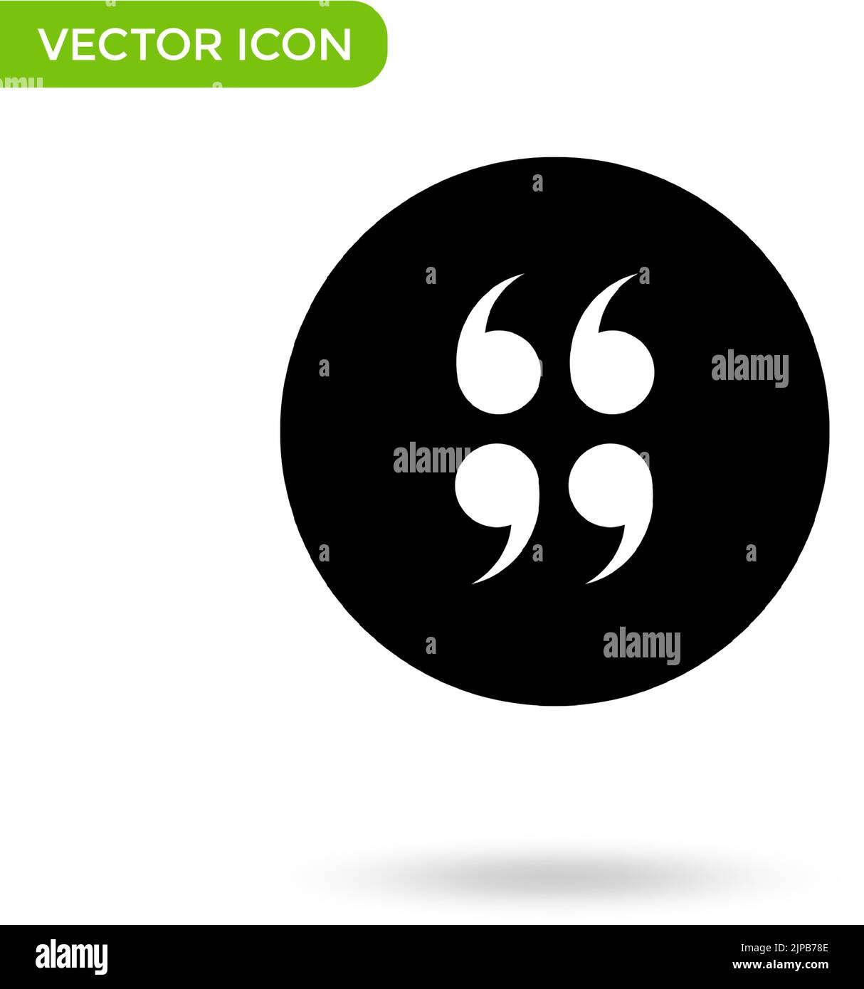 quote symbol icon. minimal and creative icon isolated on white ...