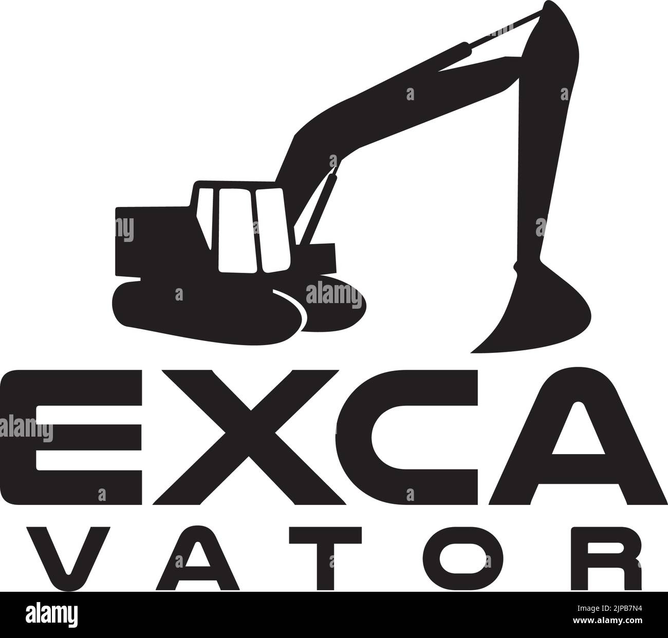 Excavator car icon vector logo design Stock Vector