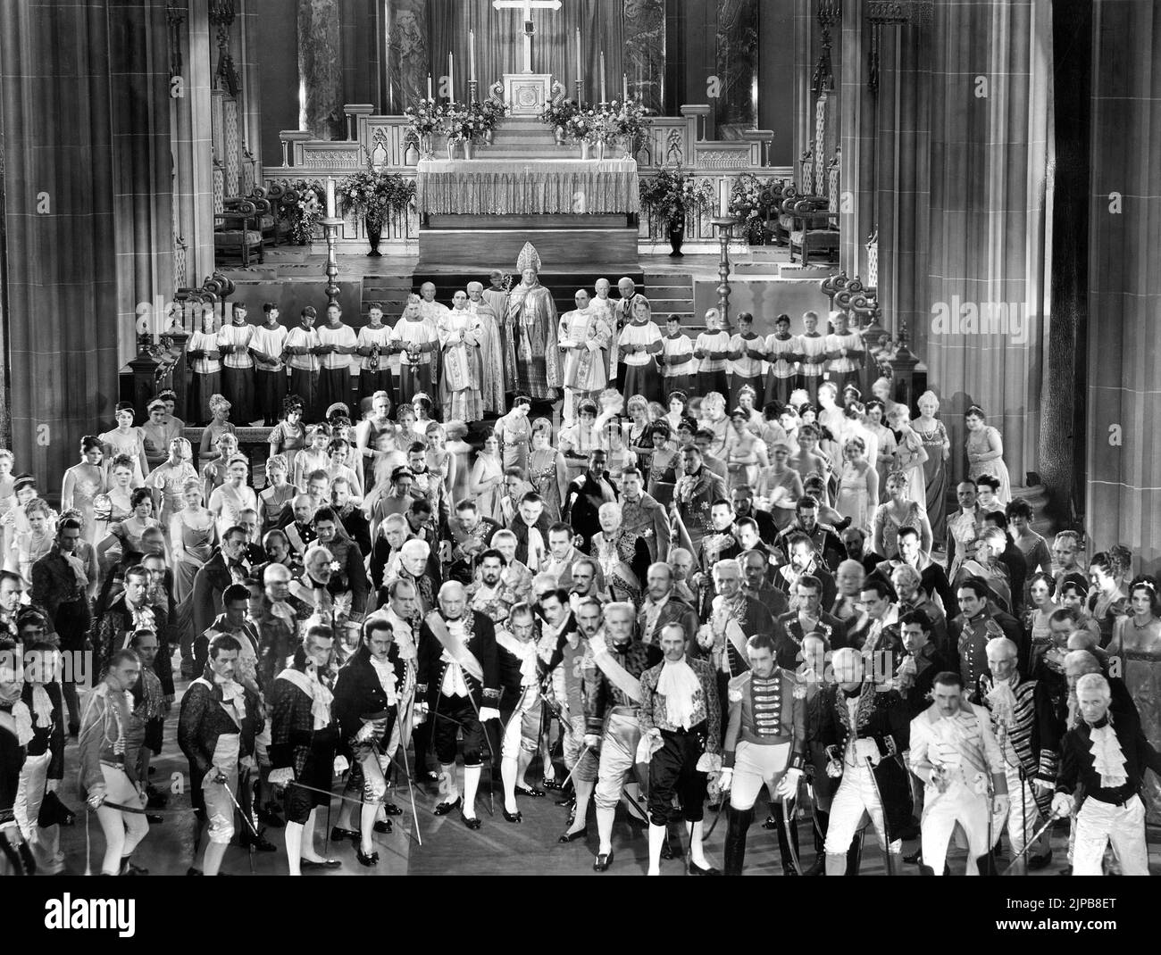 Church Scene, on-set of the Film,  'Bride of the Regiment', First National Pictures, Warner Bros., 1930 Stock Photo