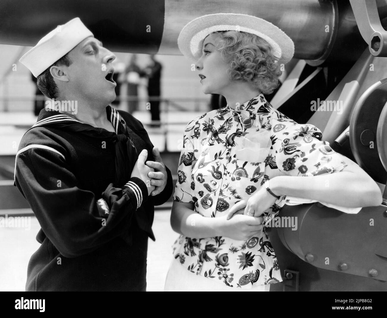 Sid Silvers, Una Merkel, on-set of the Film, 'Born To Dance', MGM, 1936 Stock Photo