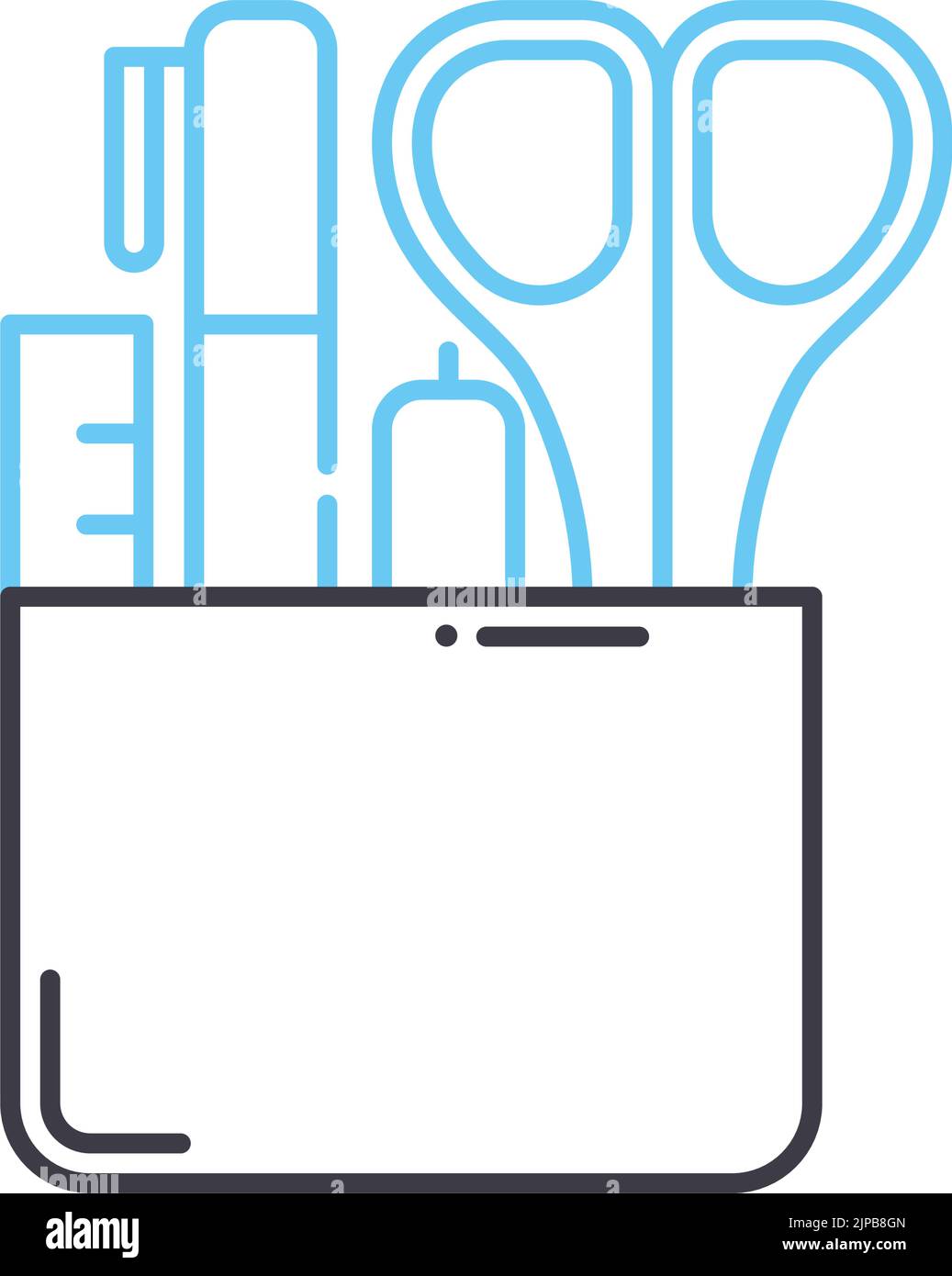 stationery line icon, outline symbol, vector illustration, concept sign ...