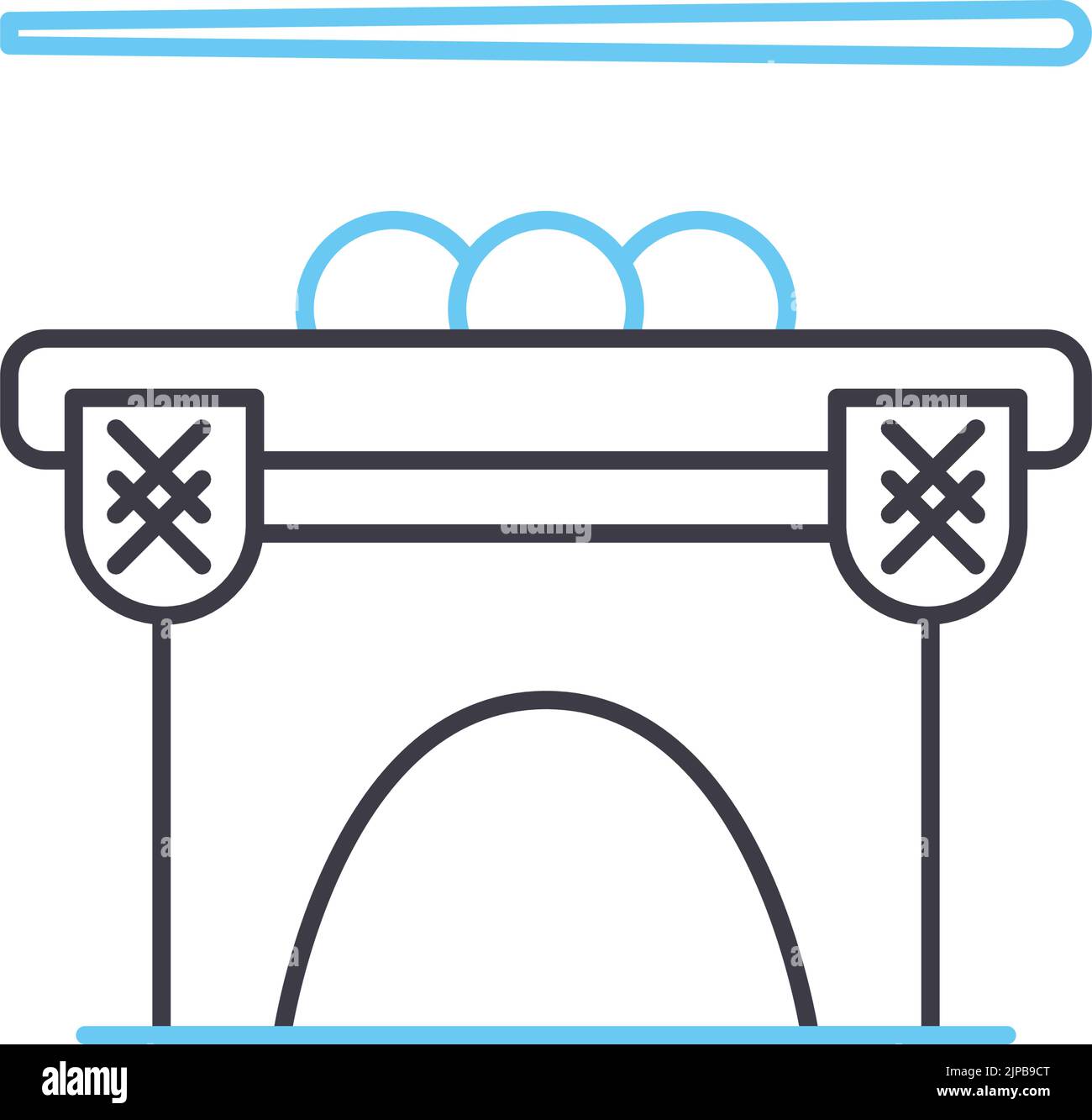 pool game line icon, outline symbol, vector illustration, concept sign