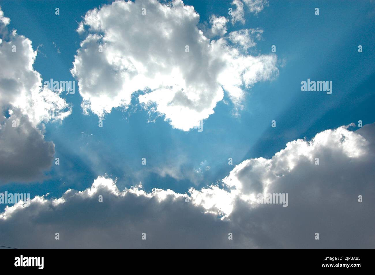 Clouds in California during 1200 year drought with room for text and copy Stock Photo