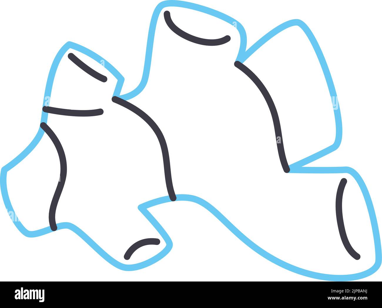 ginger line icon, outline symbol, vector illustration, concept sign