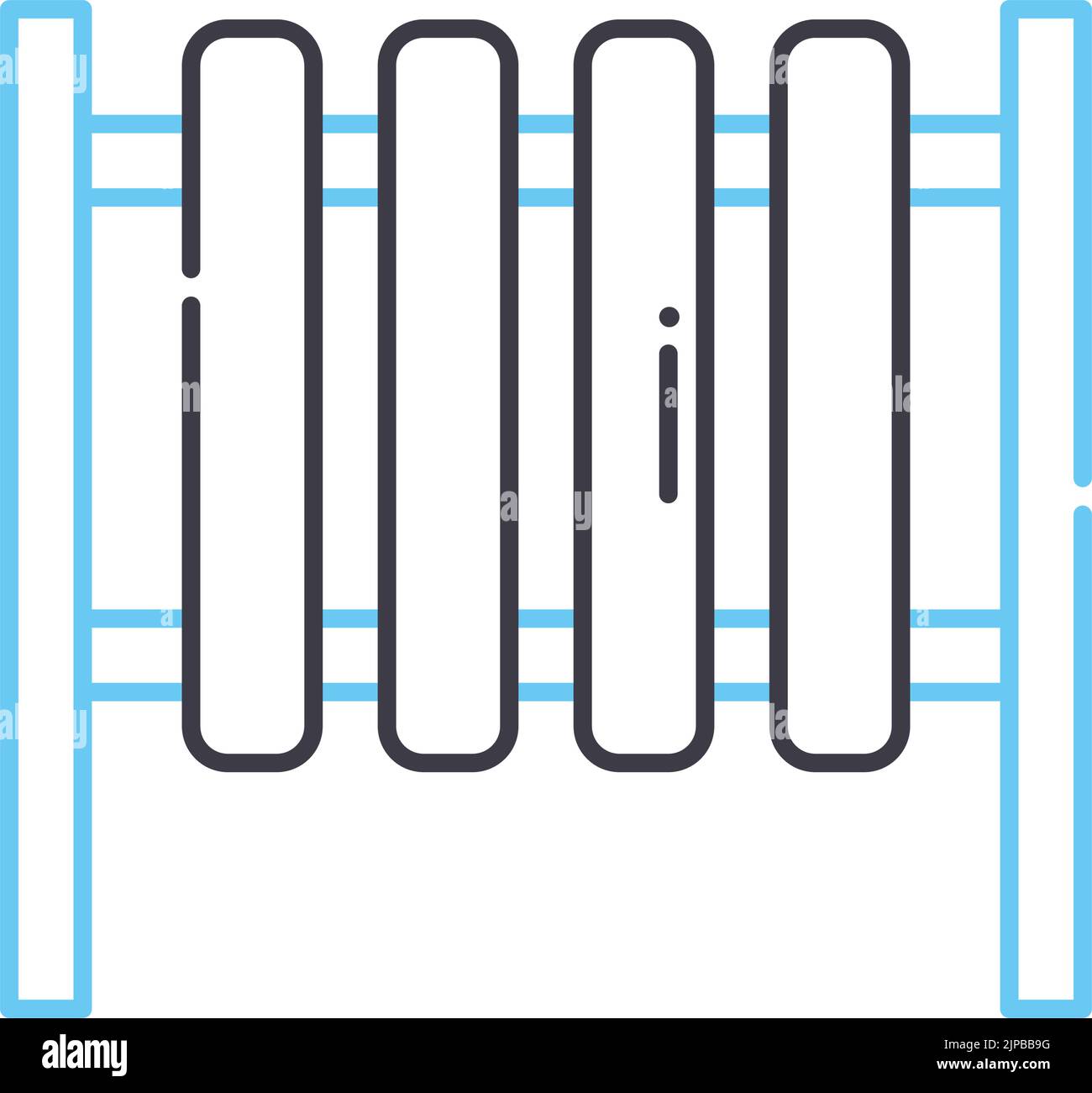 radiator line icon, outline symbol, vector illustration, concept sign Stock Vector