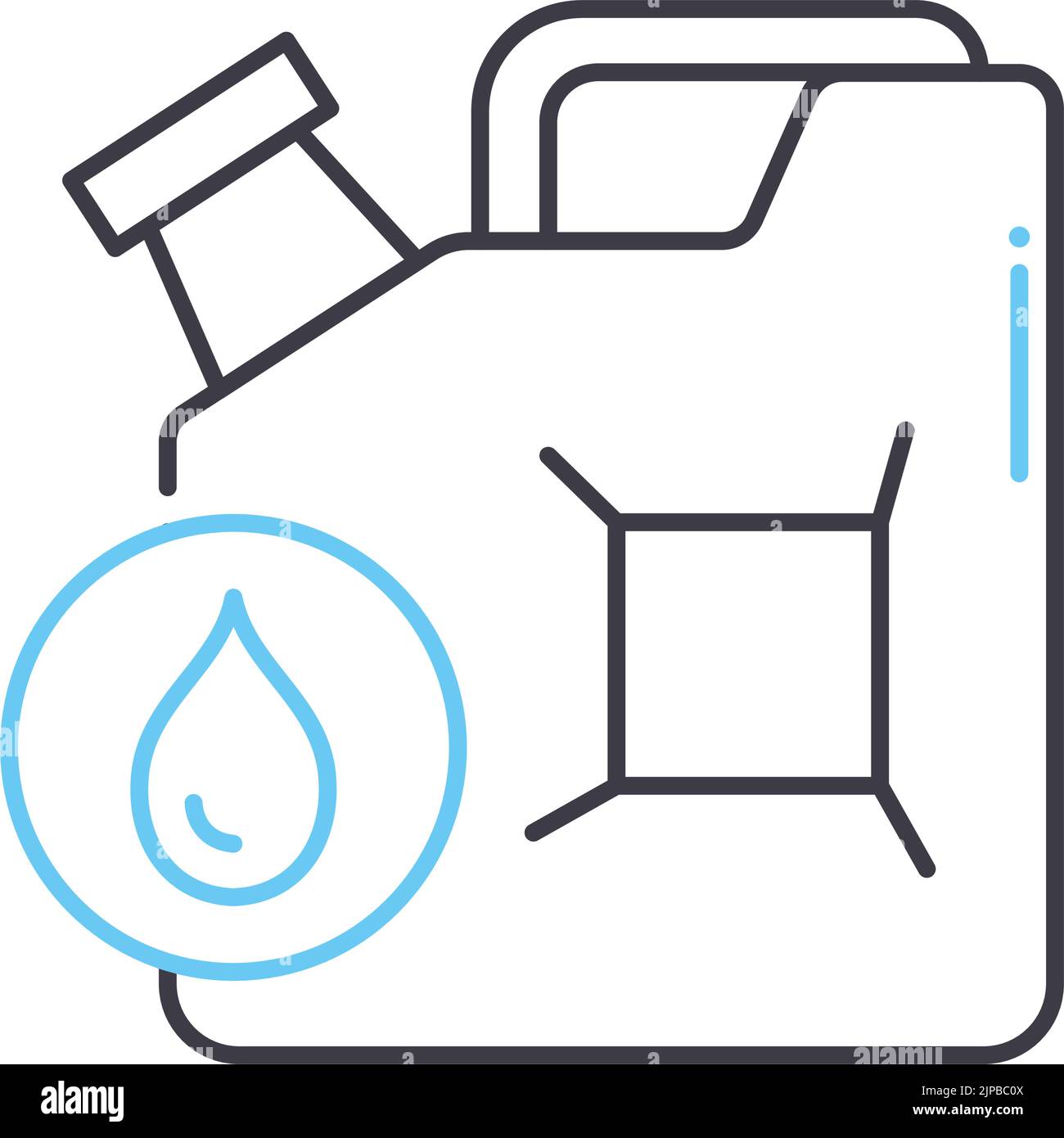 jerrycan line icon, outline symbol, vector illustration, concept sign ...