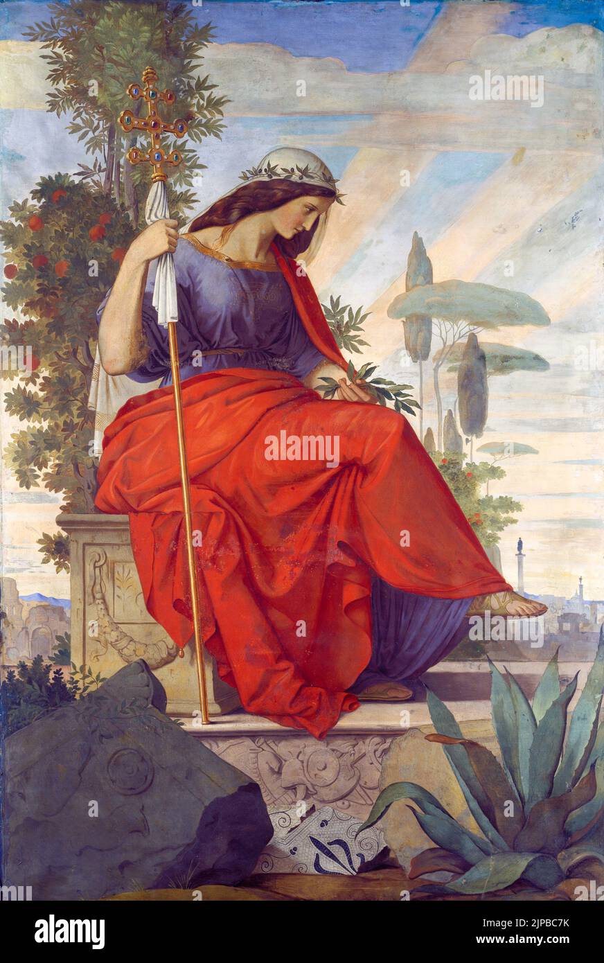Italia (1834 – 1836) Painting by Philipp Veit Stock Photo