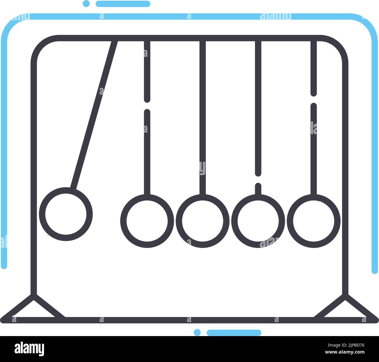 perpetual motion line icon, outline symbol, vector illustration, concept sign Stock Vector
