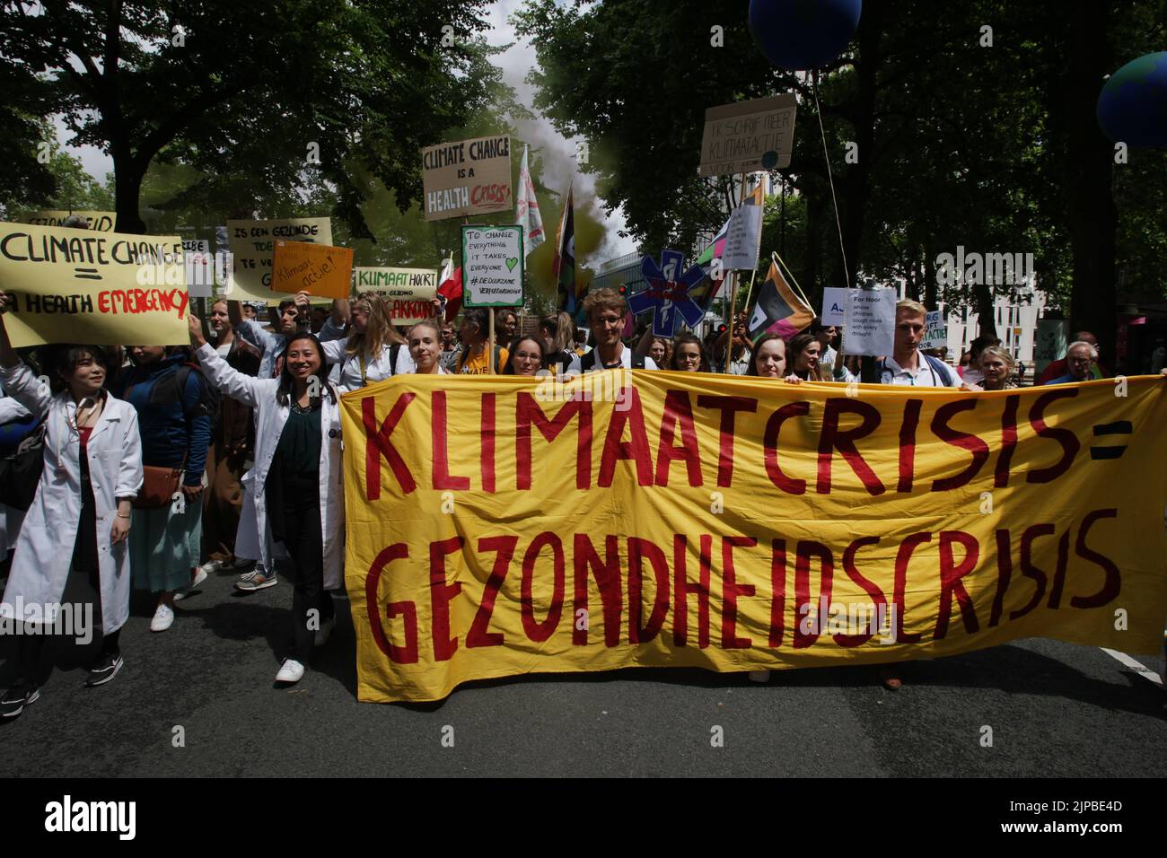Climate March Protest, Rotterdam, Netherlands Stock Photo